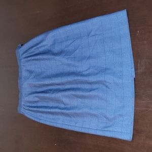 Navy Maroon Dark Academia Witchcore Pinup Window Panel Midi Sheat Skirt Size 8